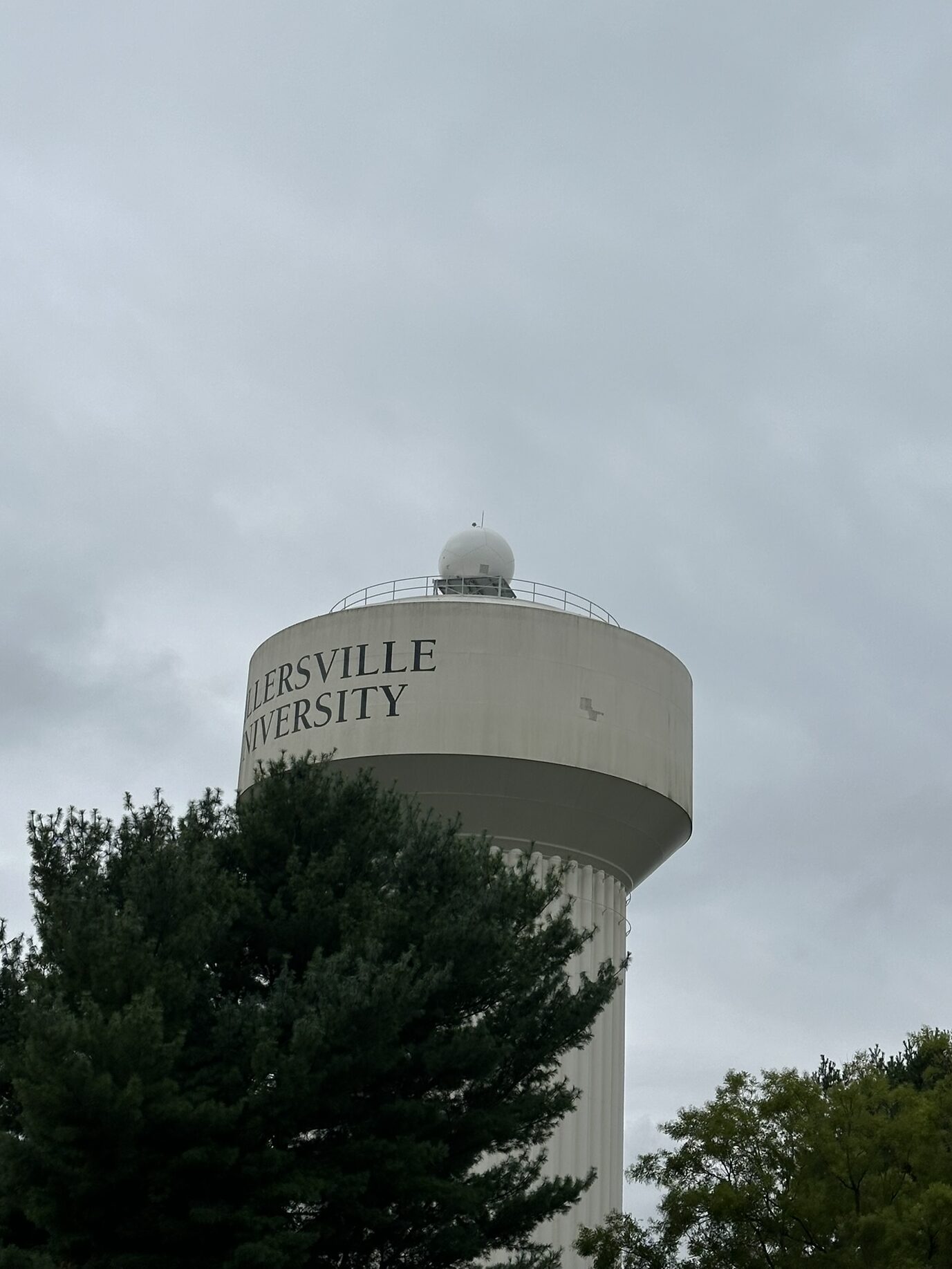 Image showing Climavision radar on top of a tower at Millersville University.